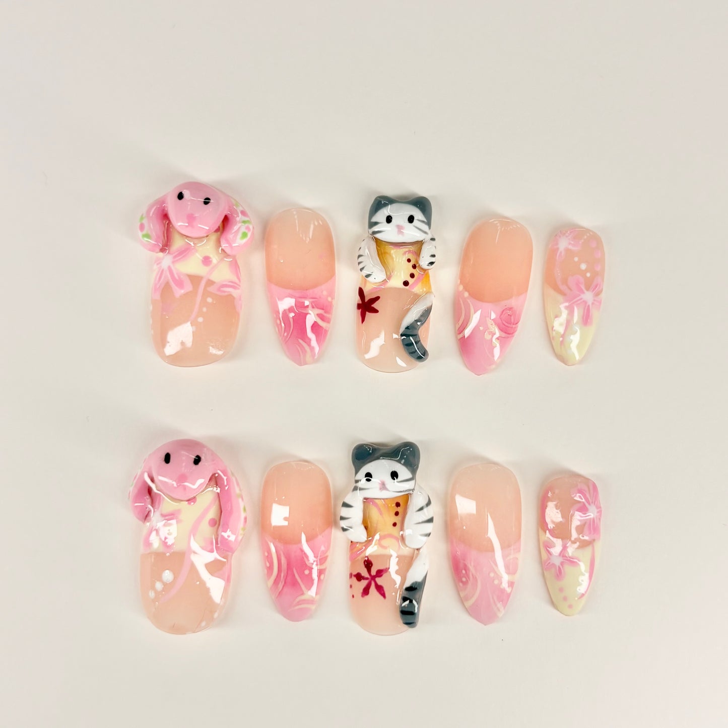 Paws & Petals- Handmade Press On Nails