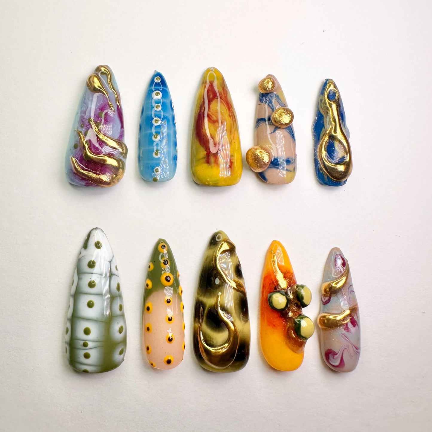 Maximalist- Handmade press on nails