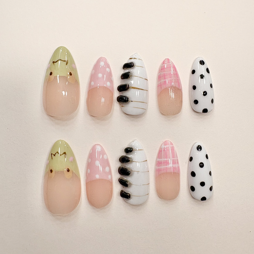Cute Frog -Handmade Press On Nails