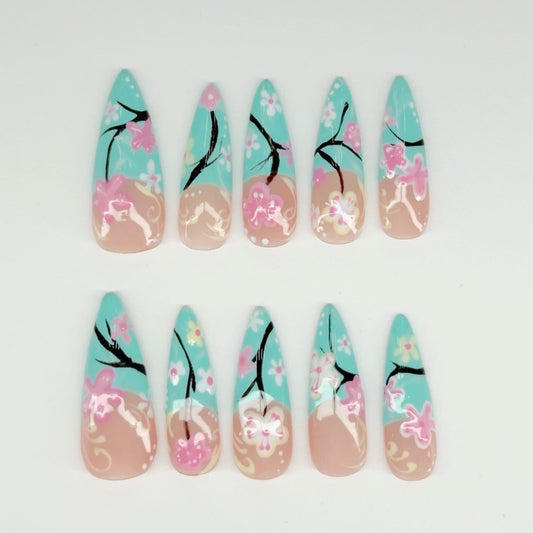 Arizona Ice tea- Handmade Press On Nails