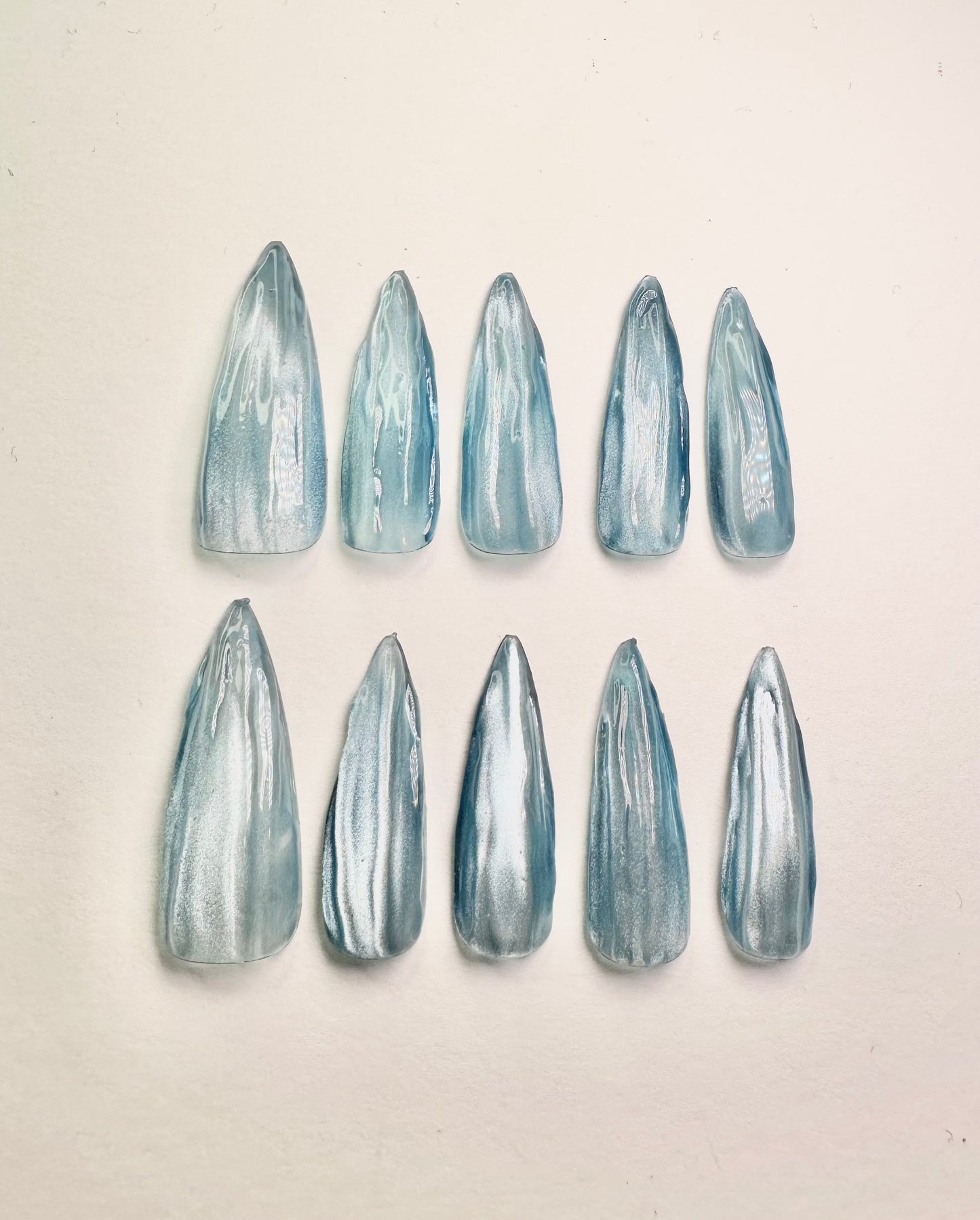 Korean Glass -Handmade press on nails