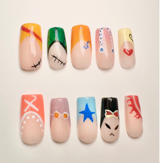 One Piece  -Handmade press on nails