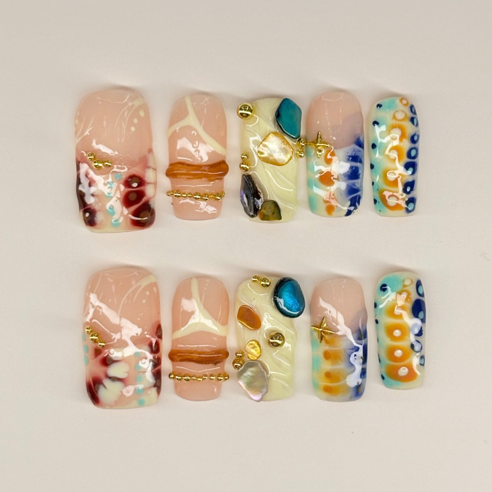 Abstract Jewels - Handmade Press On Nails