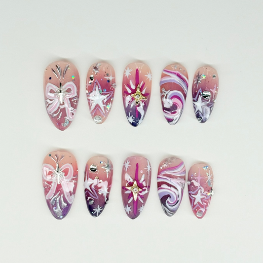 Twilight Sparkle - Handmade Press On Nails